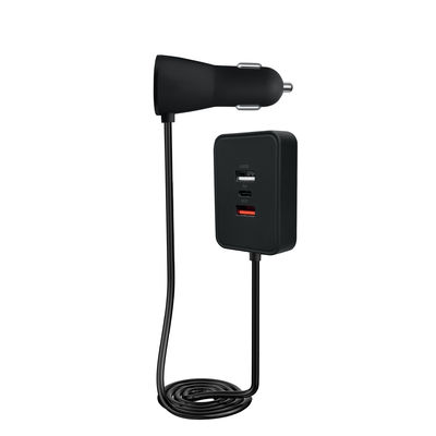 خرید شارژ سریع USB سیاه شارژر ماشین 3 پورت USB A & 2 USB C آداپتور برق ماشین online manufacture