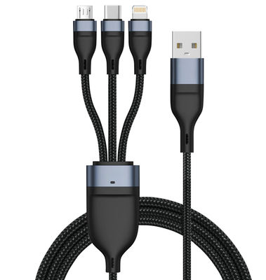 Beli 5A 100W Kabel USB Multifungsi Nylon Berliku 5 Dalam 1 Kabel Pengisian USB online manufacture