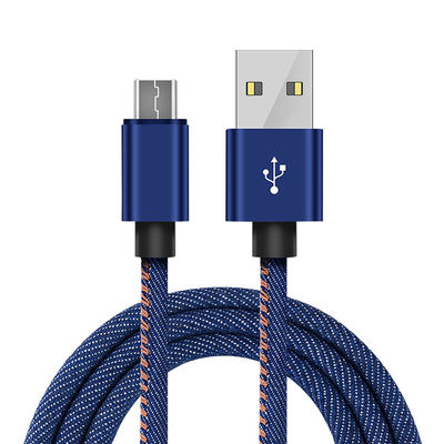 kaufen Personalisierte Denim geflochten USB zu Micro USB Ladekabel und langlebig online manufacture