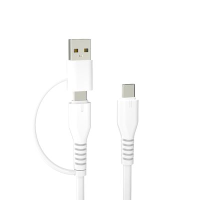 ซื้อ ขาว 3A Output 2 ใน 1 สายชาร์จผสมสําหรับโทรศัพท์ 1m / 2m ความยาวตามต้องการ online manufacture