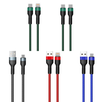 खरीदें 5V 2A / 5V 3A लाइटनिंग / एंड्रॉयड / टाइप सी उपकरणों के लिए ब्रेडेड चार्जिंग केबल 1M लंबाई उच्च गति डेटा ट्रांसफर अनुकूलन योग्य online manufacture