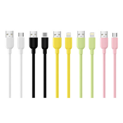 acheter Cable à données en silicone personnalisé 1M 5V 2A / 3A câble de transfert USB haute vitesse online manufacture