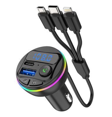 satın al Kablosuz Bluetooth USB FM Göndericisi Araba Şarj cihazı Elsiz Arama Hızlı Şarj online manufacture