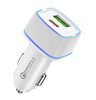satın al 12V 24V C Tipi USB A Araba Şarj cihazı 38W PD Hızlı Şarj Metal Araba Şarj cihazı online manufacture
