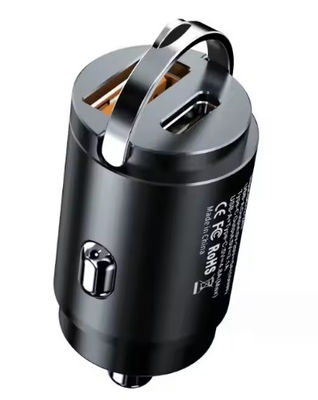 satın al Araba Telefon Şarj cihazı Metal Çekme Halkası PD30W USB Araba Şarj cihazı Süper Hızlı Şarj QC 3.0 online manufacture