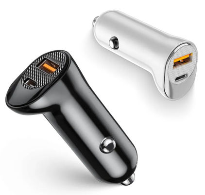 satın al Metal Gümüş Çekme Halkası PD30W Süper Hızlı Araba Şarj cihazı Görünmez QC 3.0 Araba Şarj cihazı online manufacture