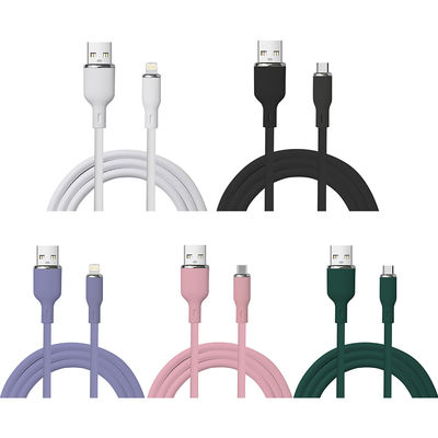 شراء 1M TPE الملونة سلسلة 2A كابل USB ، كابل نقل البيانات USBA-C / A-M / A-L online manufacture