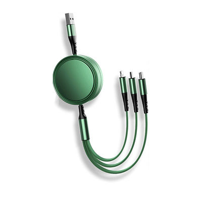 kopen OEM-ondersteuning aangepast 3 in 1 data kabel 1.3 M 3A TPE met USBA tot Micro tot verlichting tot type C voor het opladen van mobiele telefoons online manufacture