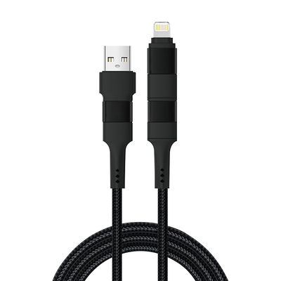 Buy 1m 4 In 1 High Speed Multi Function Braided Cable USB Type C To Type C to Lightning Charging Cable online manufacture