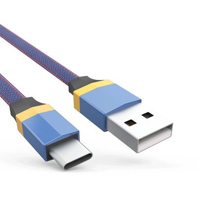 Αγορά 2A 3A Τυλιγμένο με κέλυφος αλουμινίου USB καλώδιο φόρτισης για κινητά τηλέφωνα Ταχύτητα μεταφοράς 480Mbps online manufacture