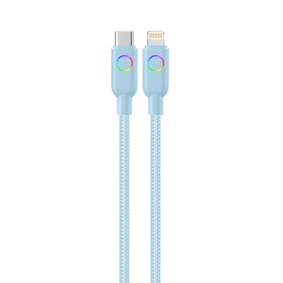 Buy Type C to Lightning RGB Cable Nylon Braided Fast Charging USB Cables 27W/60W/100W online manufacture