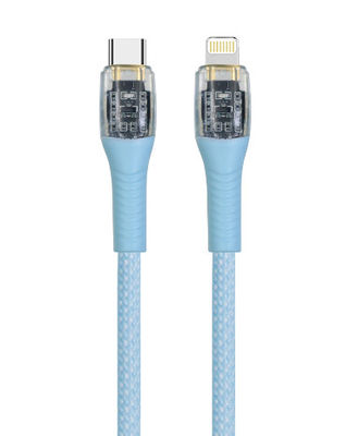 acheter OEM Cable USB-C à la foudre en silicone bleu clair par Translucent Tech online manufacture