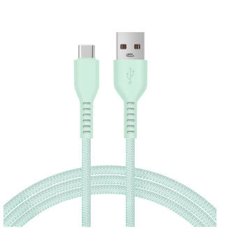 Αγορά Καλώδιο USB Type C με γρήγορη φόρτιση, πλεγμένο, χρώματος μέντας, με υποστήριξη OEM, προσαρμοσμένο online manufacture