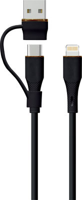 खरीदें 2025 3-इन-1 फ़ास्ट चार्जिंग केबल 1 मीटर USB A से USB C लाइटनिंग टिकाऊ सिलिकॉन कॉर्ड iPhone 15/Pro/Android/Samsung/Pixel के लिए online manufacture