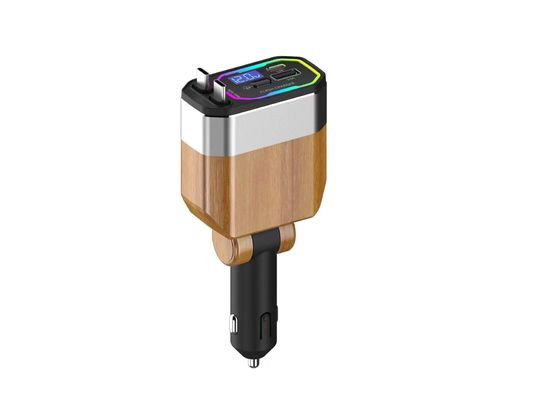 DC12V - 24V अधिकतम 5.0A डिजिटल डिवाइस के लिए खिंचने योग्य केबलों के साथ सुपर फास्ट कार चार्जर