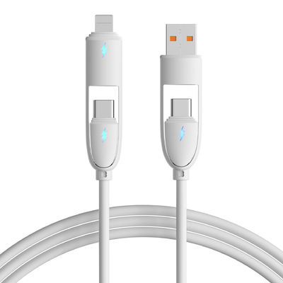 2-in-1 Retractable Charging Cable Lightning USB-C CC60W/CL27W 3A Perfect for On-the-Go Charging