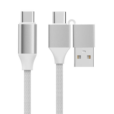 2IN1 Braided Charging Cable With 60W Output And 480Mbps Transfer Speed Length