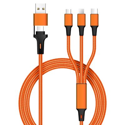 Custom Braided Charging Cable 5-in-1 60W Output 480Mbps Transfer Customizable Length