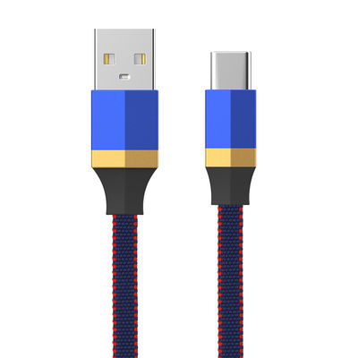 2A / 3A Braided USB Charging Cable For Mobile Phone Transfer speed 480Mbps