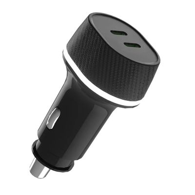 Aluminum Alloy Type C USB Car Charger PD 45W Dual QC 3.0 Car Charger