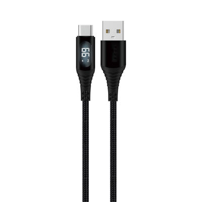 Black Digital Display Multi Function Charging Cable CC60W / CL27W Fast Charging Cable