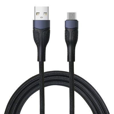 1M Fast Data Transfer Braided Charging Cable with 2A Output and Customized Aluminum Shell PVC