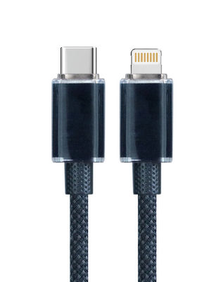 3A Braided A to M to C to L Charging Cable for Mobile Phone Charging Black/White/Purple