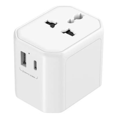 Black Electrical Plug Fast Charging Travel Adapter Full Copper With Nickel Plating