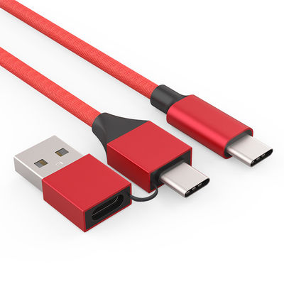 2025 Lx Brand  1M Length 2IN1 Braided Charging Cable With 60W Output And 480Mbps Transfer Speed