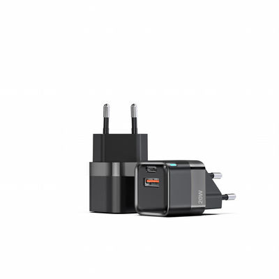 GaN Charger 20W USB C Charger USB A Power Adapter EU Plug 2 Port