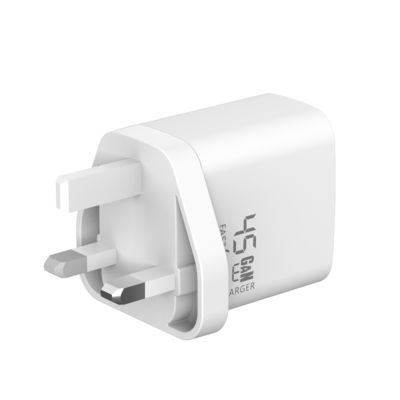 45 Вт GaN быстрое зарядное устройство с цветовым дисплеем USB-C адаптер для универсальной зарядки устройств ABS материал OEM поддержка на заказ