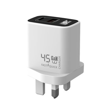 45W GaN Fast Charging USB C Charger Display Color Adapter For Laptops, Smart Phones, Tablets And Thousands