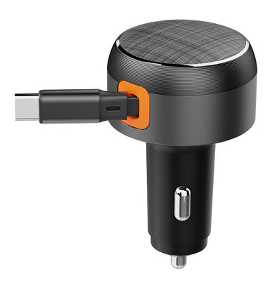 30w Mini Design Private Mold Car Charger With Retractable Cable - Fast Charging