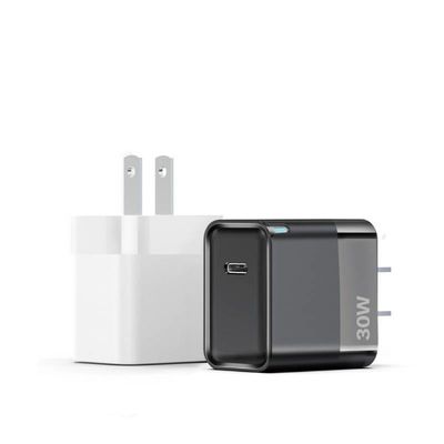 PD30W A+C GaN Charger Fast and Safe Charging with ABS in White or Black