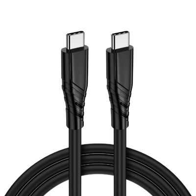 Black 240W Fast Charging 40Gbps Data Cable Engineered for Extreme Speed and Durability