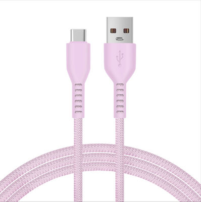 2025 Cavi di ricarica in silicone intrecciati OEM lunghezza/colore su misura Ordinamento in blocco Output C-C20V3A 60W max