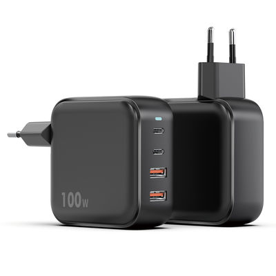 Foldable US Plug Ultra-Powerful 100W Charger 2 USB-A 2 USB-C Ports All-in-One Charging for RoHS Certified Devices