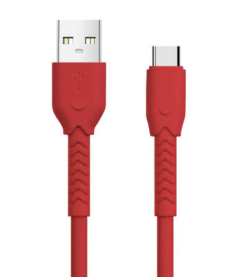 RED Stretchy Silicone Cable C-C20V3A 60W max/C-L 9V3A 27W max Strong as Rubber Like Liquid