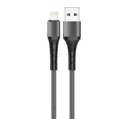 मुड़ने-प्रूफ सिलिकॉन क्रैश-रेसिस्टेंट एल्यूमिनियम USB चार्जिंग केबल 1 मीटर लंबाई अनुकूलित OEM समर्थन के साथ