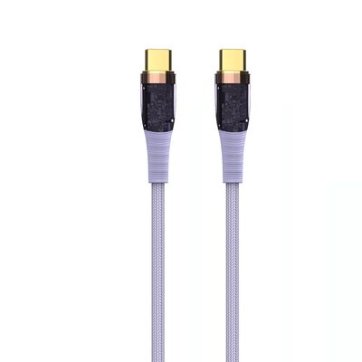 Transparent   Cable 1.2 m Length  PVC + 48 Braids  5 - Core Tinned Copper, Gold - Plated Terminals