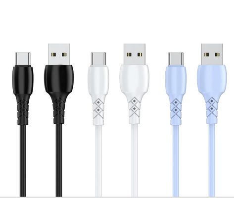 Simple - Style Silicone Data Cable, USB - Micro/Lightning/Type - C, 5V 2.4A, Soft Grip