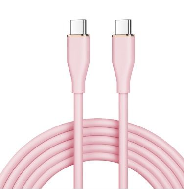 Chic Streamlined Design in Pink USB - C to USB - C Silicone Cable, 1.2M, OD4.2 