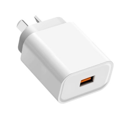 Fast Sync 18W AU Charger Ready Cable Qualcomm Certified 2.4A Output Current ABS PC Plastic