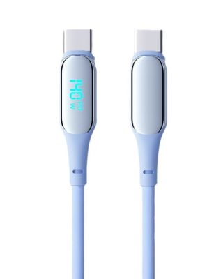 Customized OEM Support Durable Silicone USB-C Cable with Digital Display 20 000 Bends Strong Tear Resistance