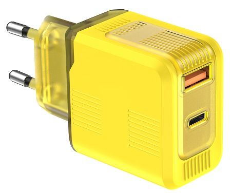 20W A+C Charger AC100 - 240V Input, Max 20W Output Lightweight Portable 4-in-1 Fast Charging Adapter